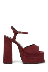 Sandalia Ellus Sued Platform Vinho
