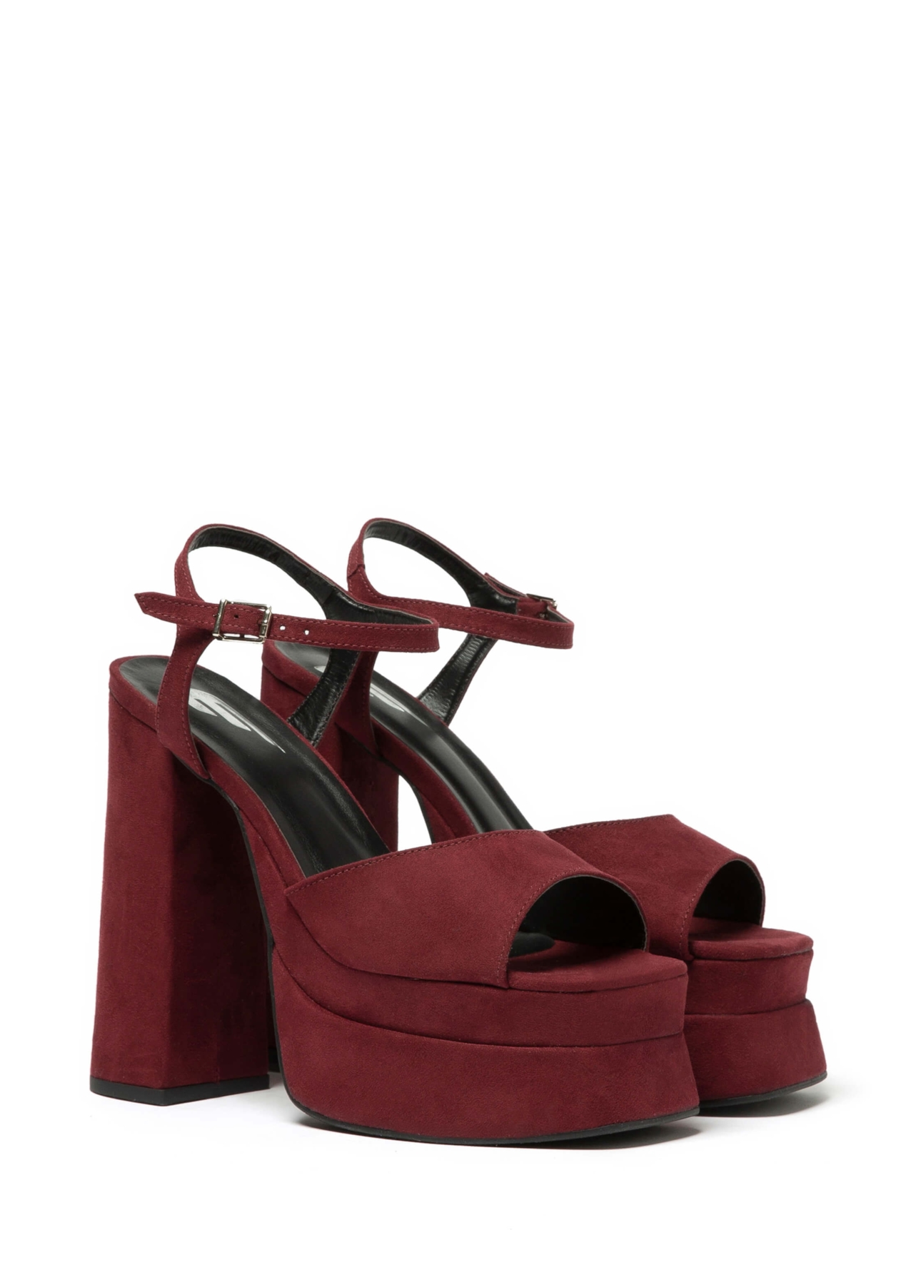 Sandalia Ellus Sued Platform Vinho