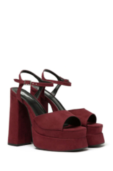 Sandalia Ellus Sued Platform Vinho