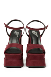 Sandalia Ellus Sued Platform Vinho
