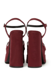 Sandalia Ellus Sued Platform Vinho