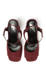 Sandalia Ellus Sued Platform Vinho
