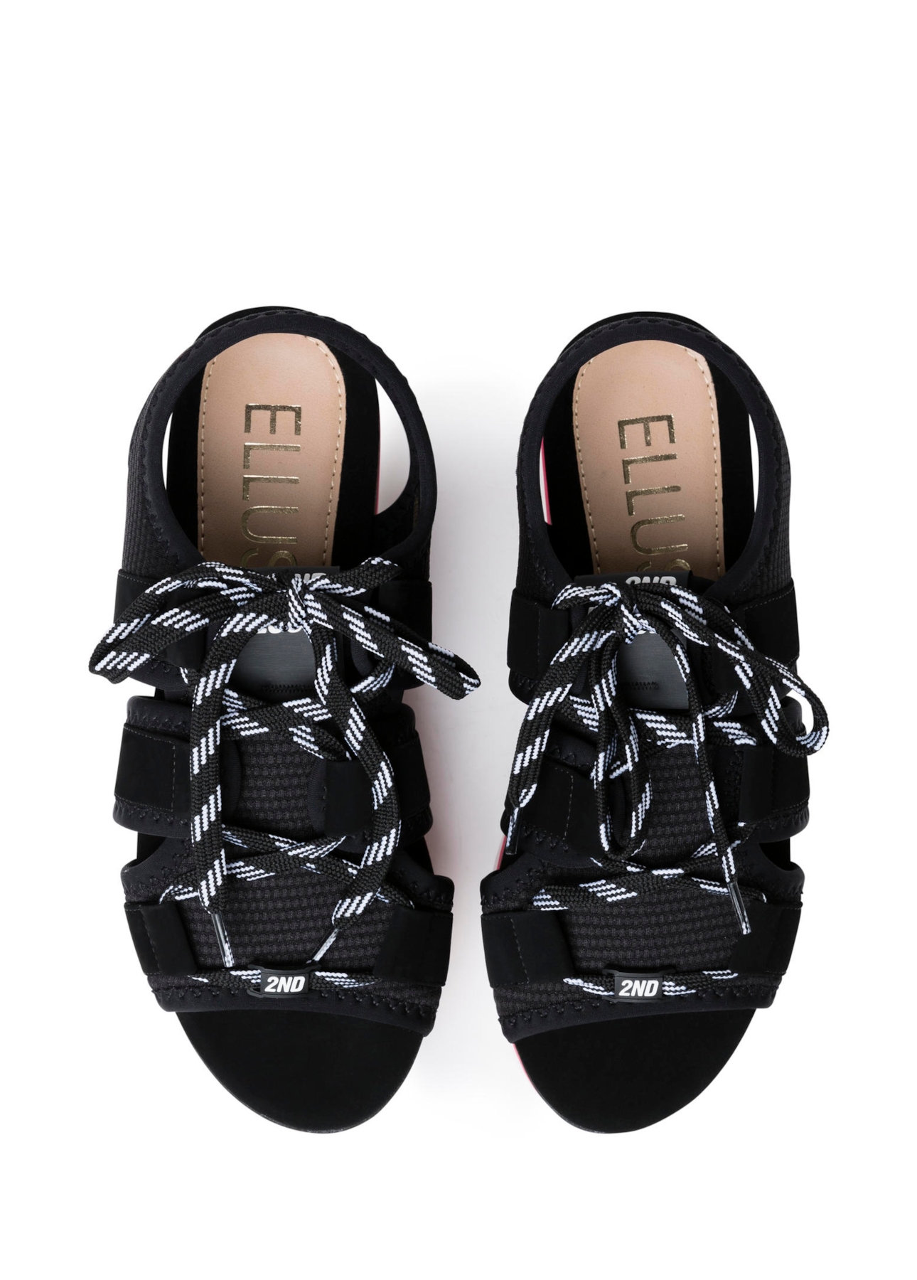 Sandália Flatform Amarração Nobuck Sm Preto