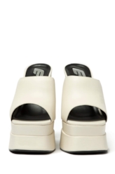 Sandalia Mule Ellus Salto Bloco Off White