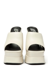 Sandalia Mule Ellus Salto Bloco Off White