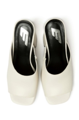 Sandalia Mule Ellus Salto Bloco Off White
