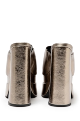 Sandalia Mule Ellus Salto Bloco Prata Velha