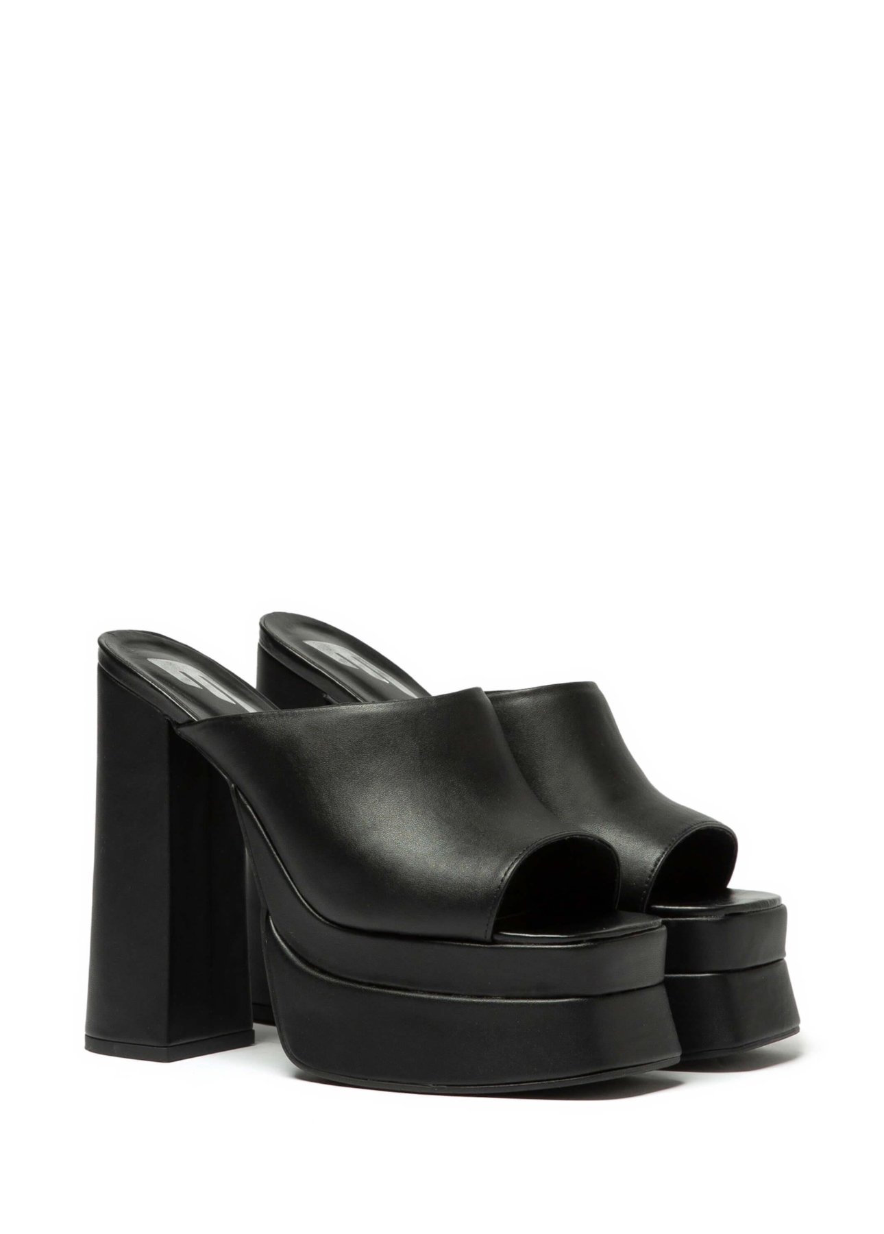 Sandalia Mule Ellus Salto Bloco Preto