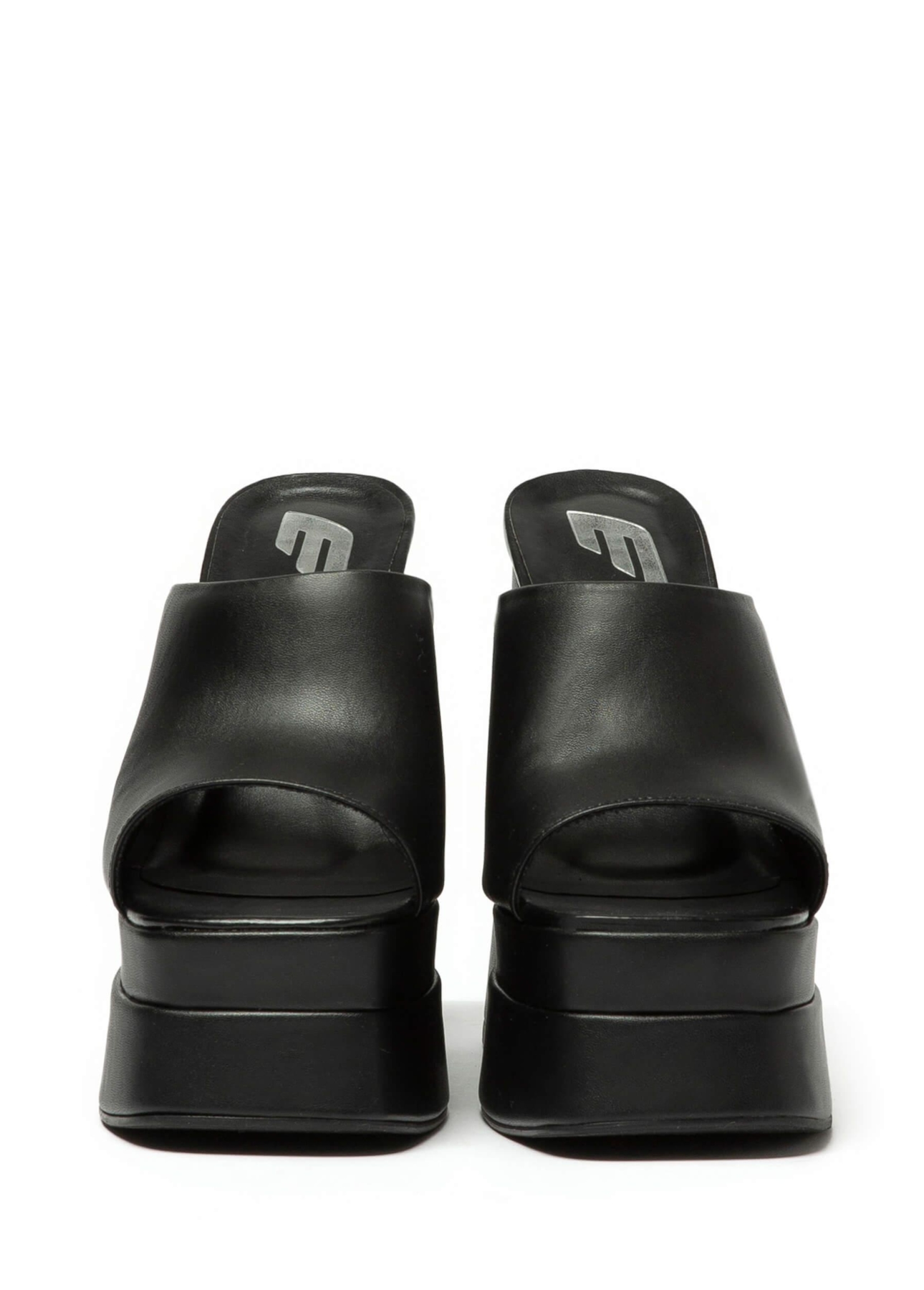 Sandalia Mule Ellus Salto Bloco Preto