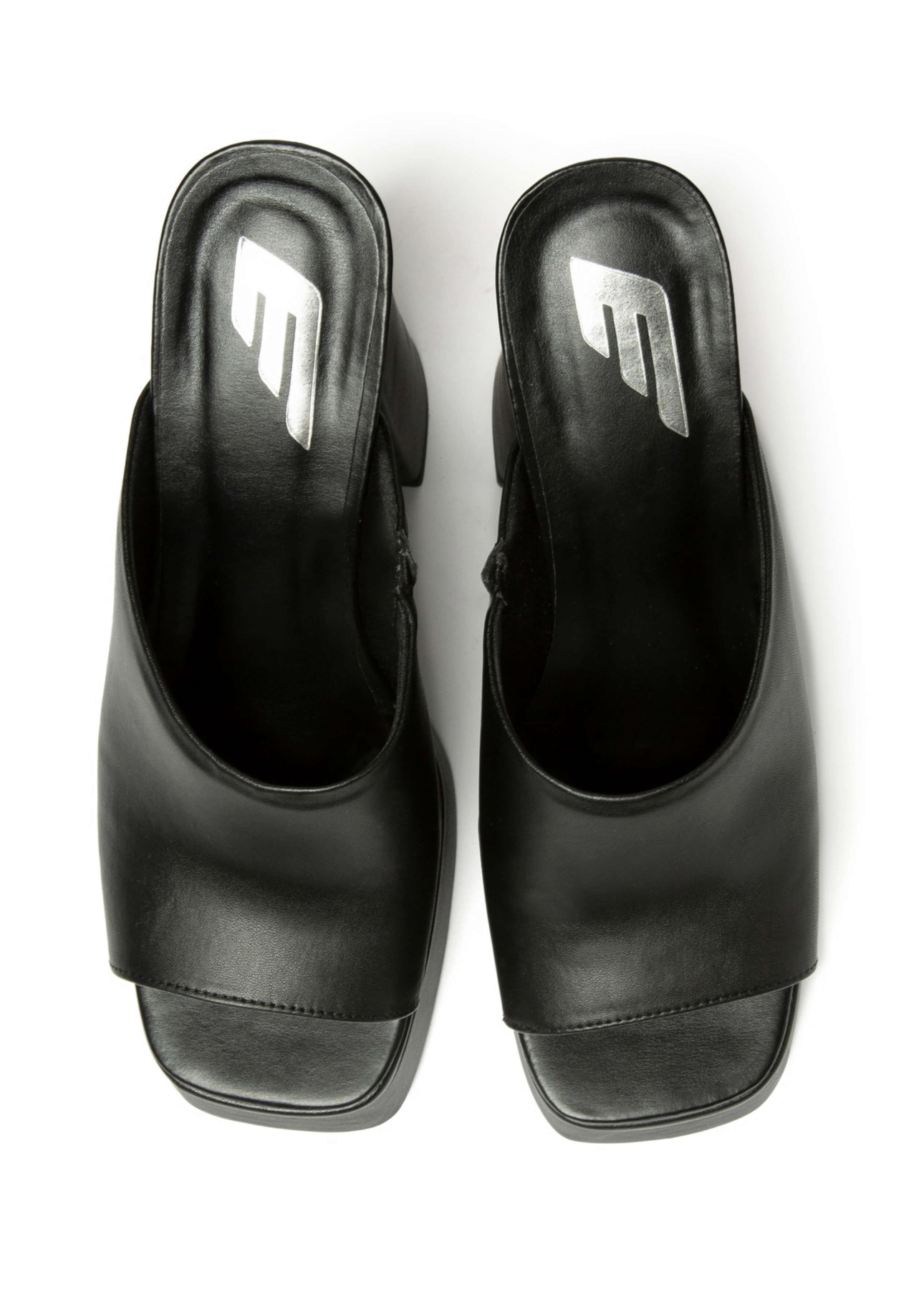 Sandalia Mule Ellus Salto Bloco Preto