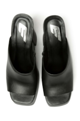 Sandalia Mule Ellus Salto Bloco Preto