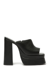 Sandalia Mule Ellus Salto Bloco Preto