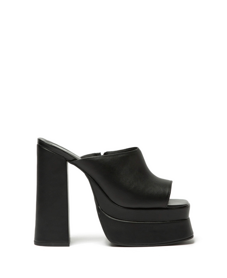 Sandalia Mule Ellus Salto Bloco Preto