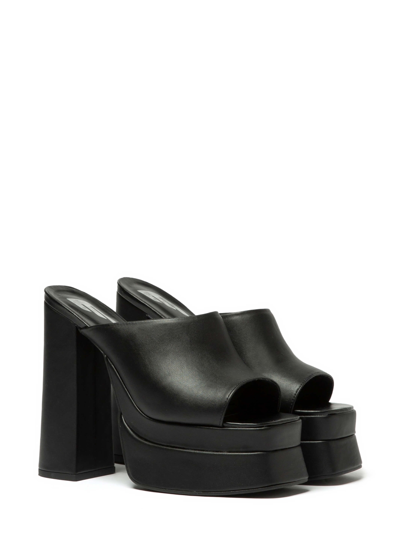 Sandalia Mule Ellus Salto Bloco Preto