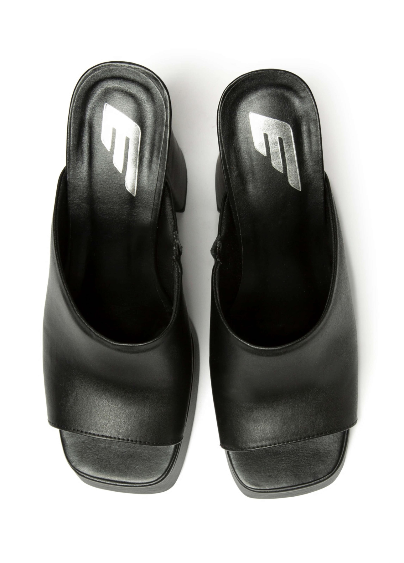 Sandalia Mule Ellus Salto Bloco Preto