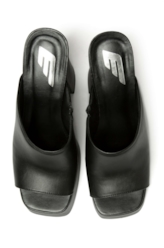 Sandalia Mule Ellus Salto Bloco Preto