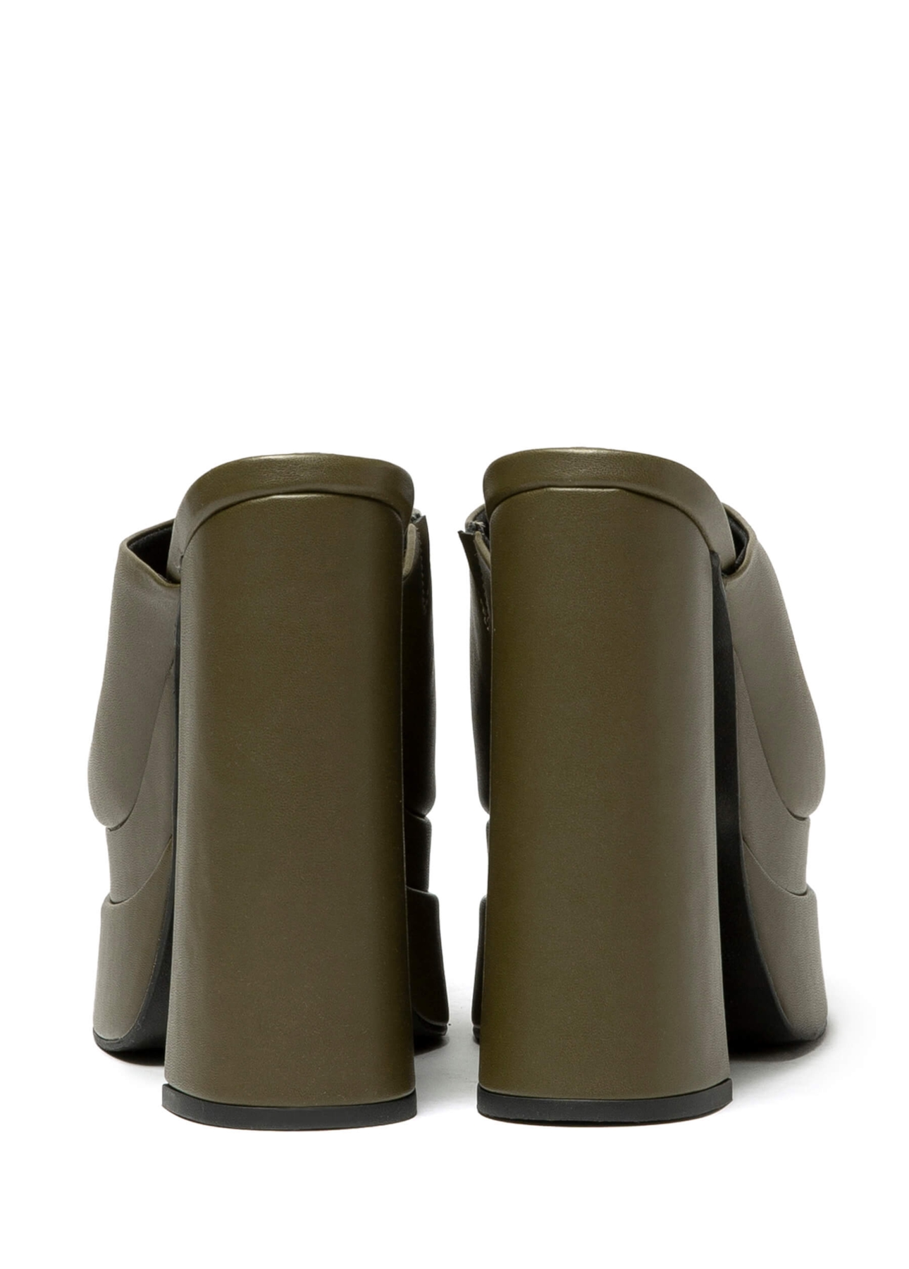 Sandalia Mule Ellus Salto Bloco Verde Militar