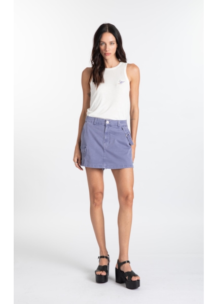 Sarja Rain (Shorts Saia) Cargo Azul Jeans