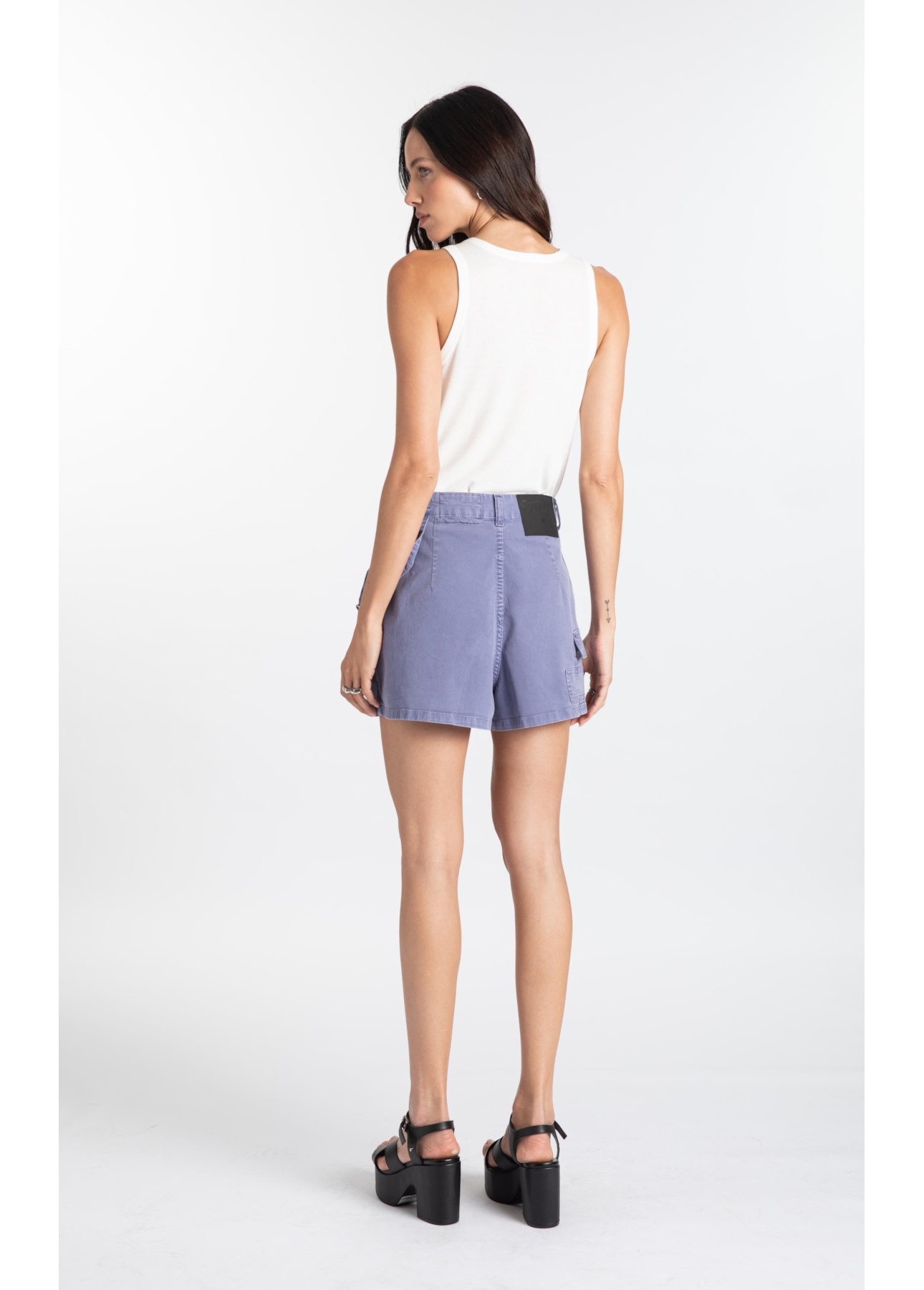 Sarja Rain (Shorts Saia) Cargo Azul Jeans