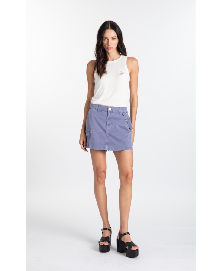 Sarja Rain (Shorts Saia) Cargo Azul Jeans