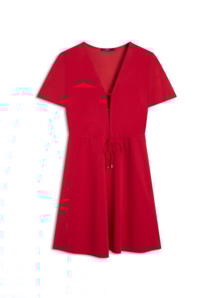 Scuba Crepe Adjustment Manga Lenço Vermelho