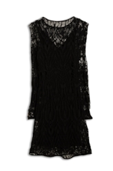 Scuba Crepe Evase Cobweb Preto
