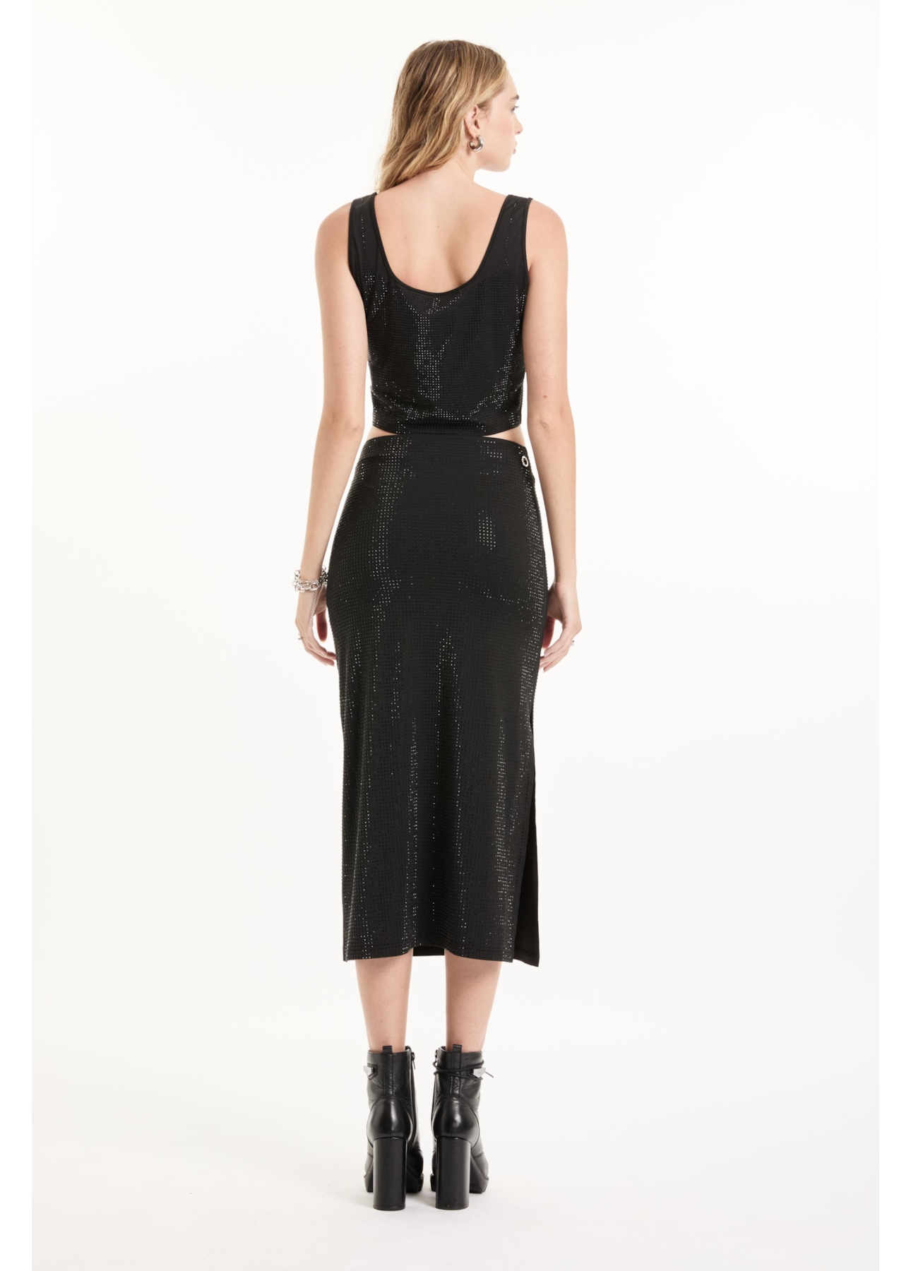 Shine Hotfix Top Cropped Preto