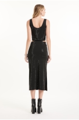 Shine Hotfix Top Cropped Preto