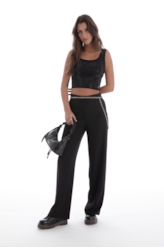 Shine Hotfix Top Cropped Preto