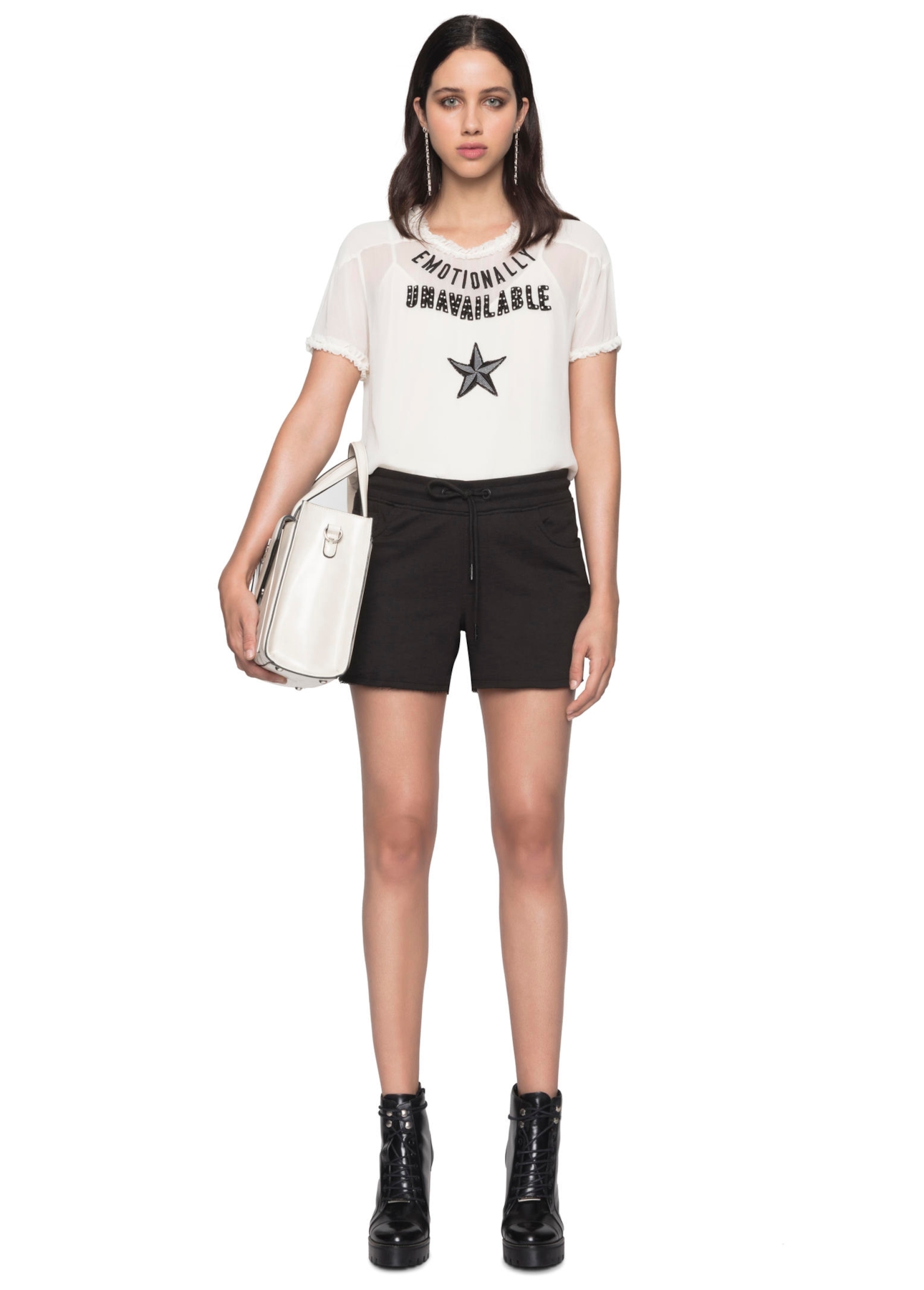 Short Athletic Color Five Pockets Preto