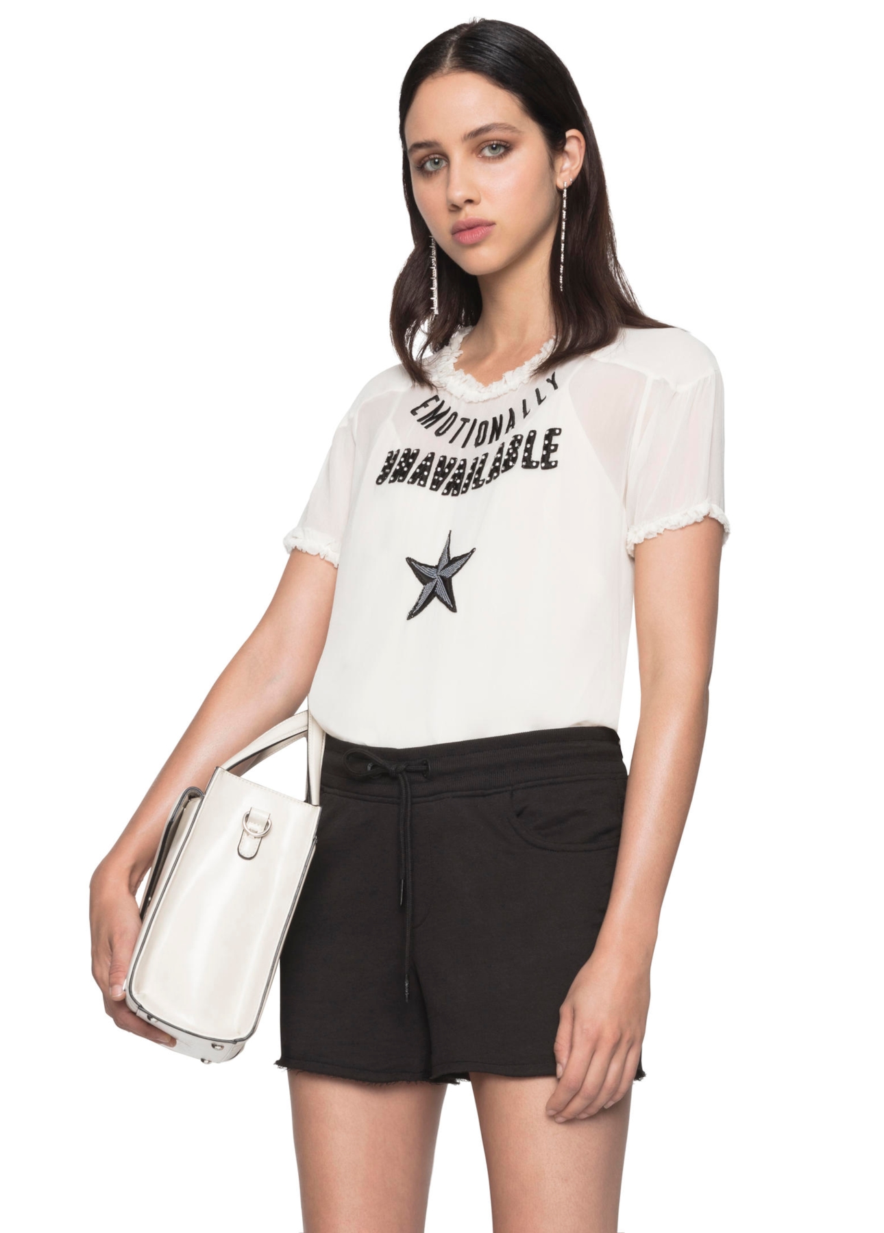 Short Athletic Color Five Pockets Preto