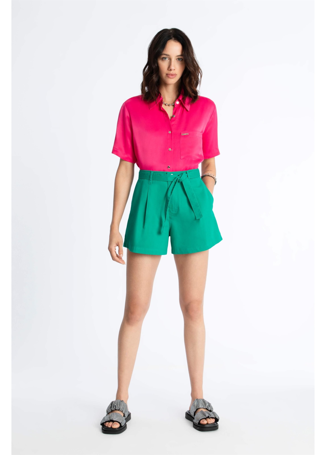 Short Basket Gode Verde Bandeira