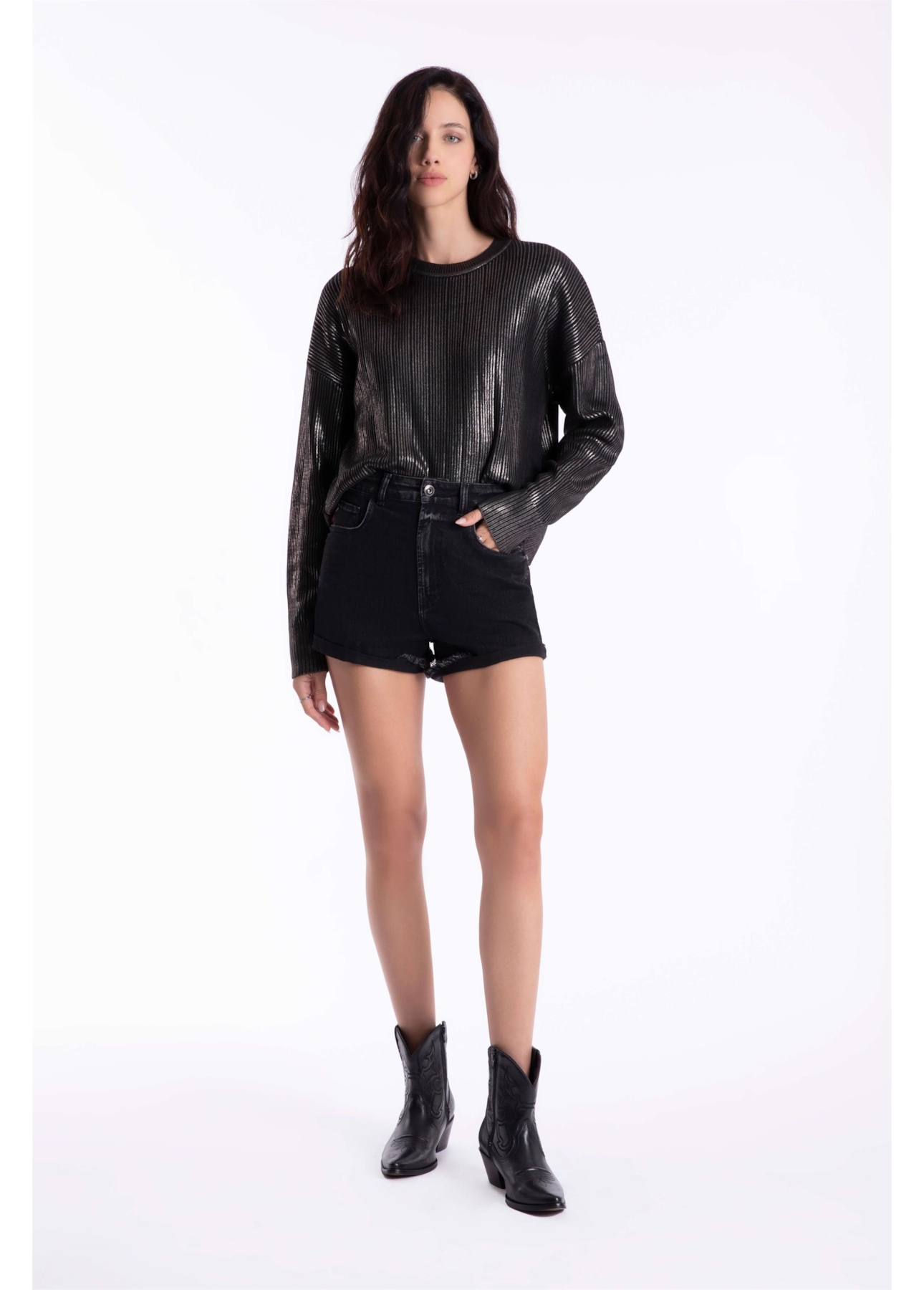Short Black Comfort 1966-Lav.Black C/ Luva