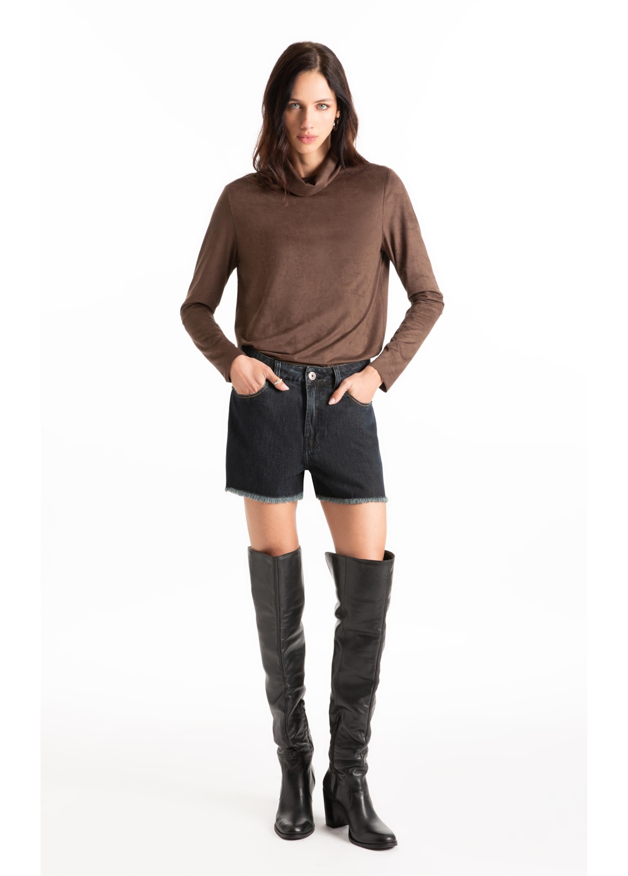 Short Blue Brown Lav.Black