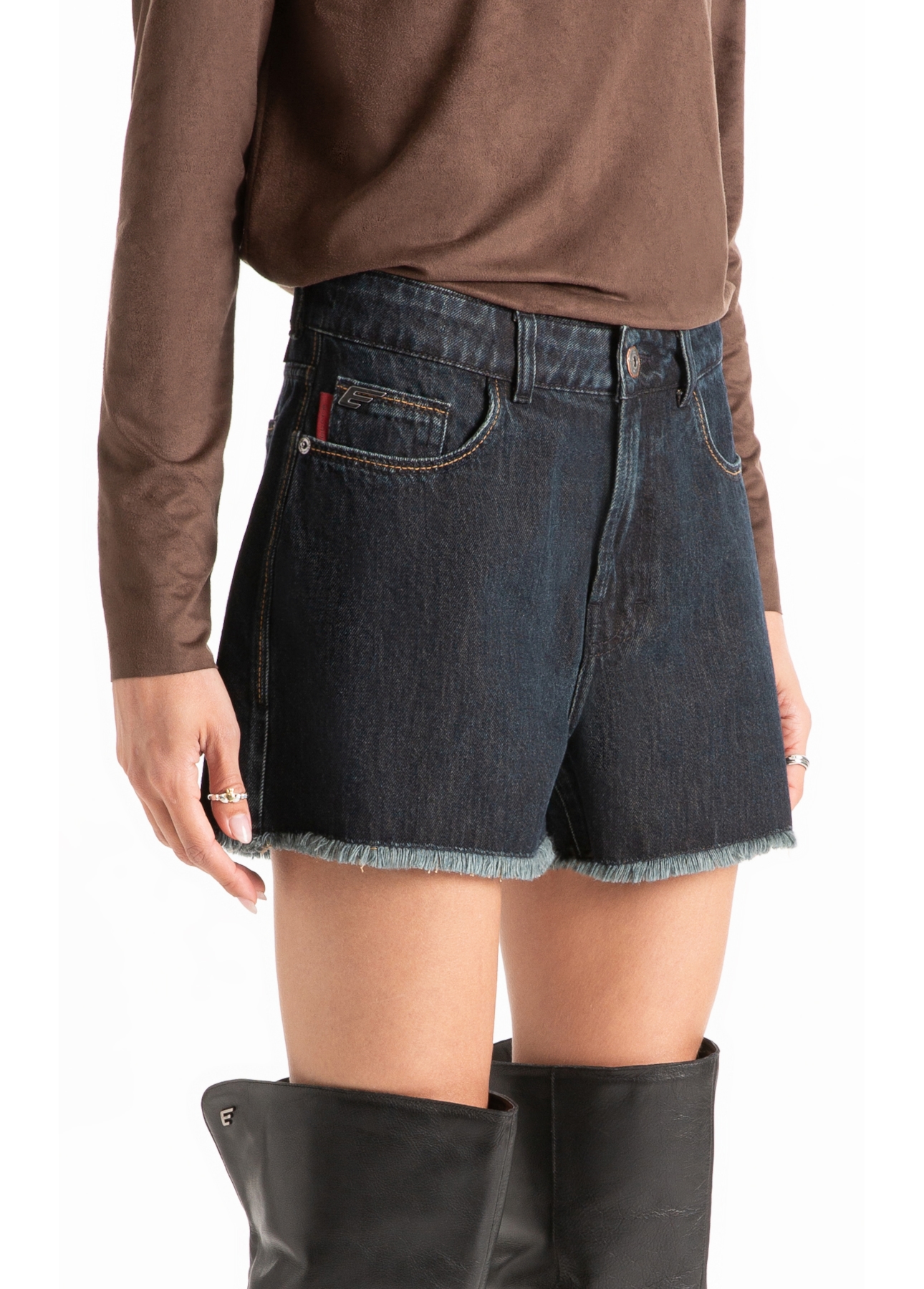 Short Blue Brown Lav.Black