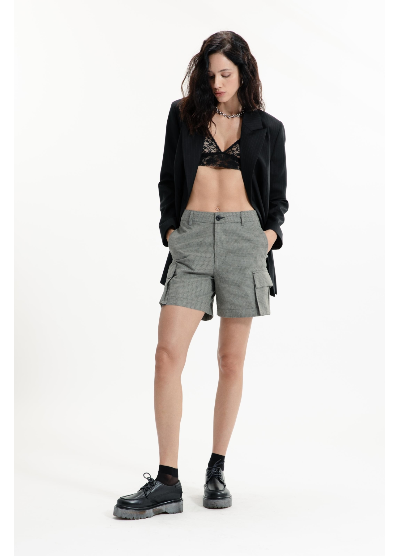 Short Check Cargo Caqui