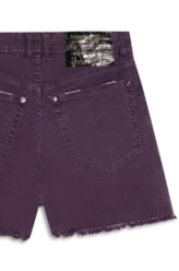 Short Color Power Boyish Marble Wash Beringela