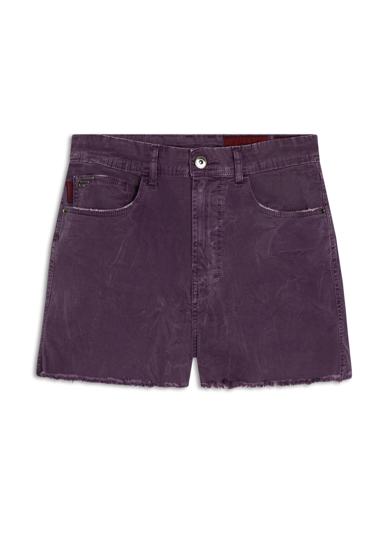 Short Color Power Boyish Marble Wash Beringela