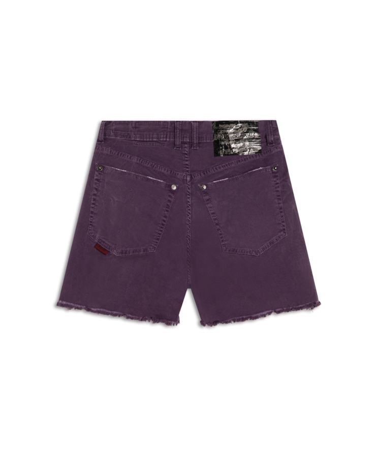 Short Color Power Boyish Marble Wash Beringela