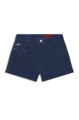 Short Color Power Boyish Marble Wash Dark Navy