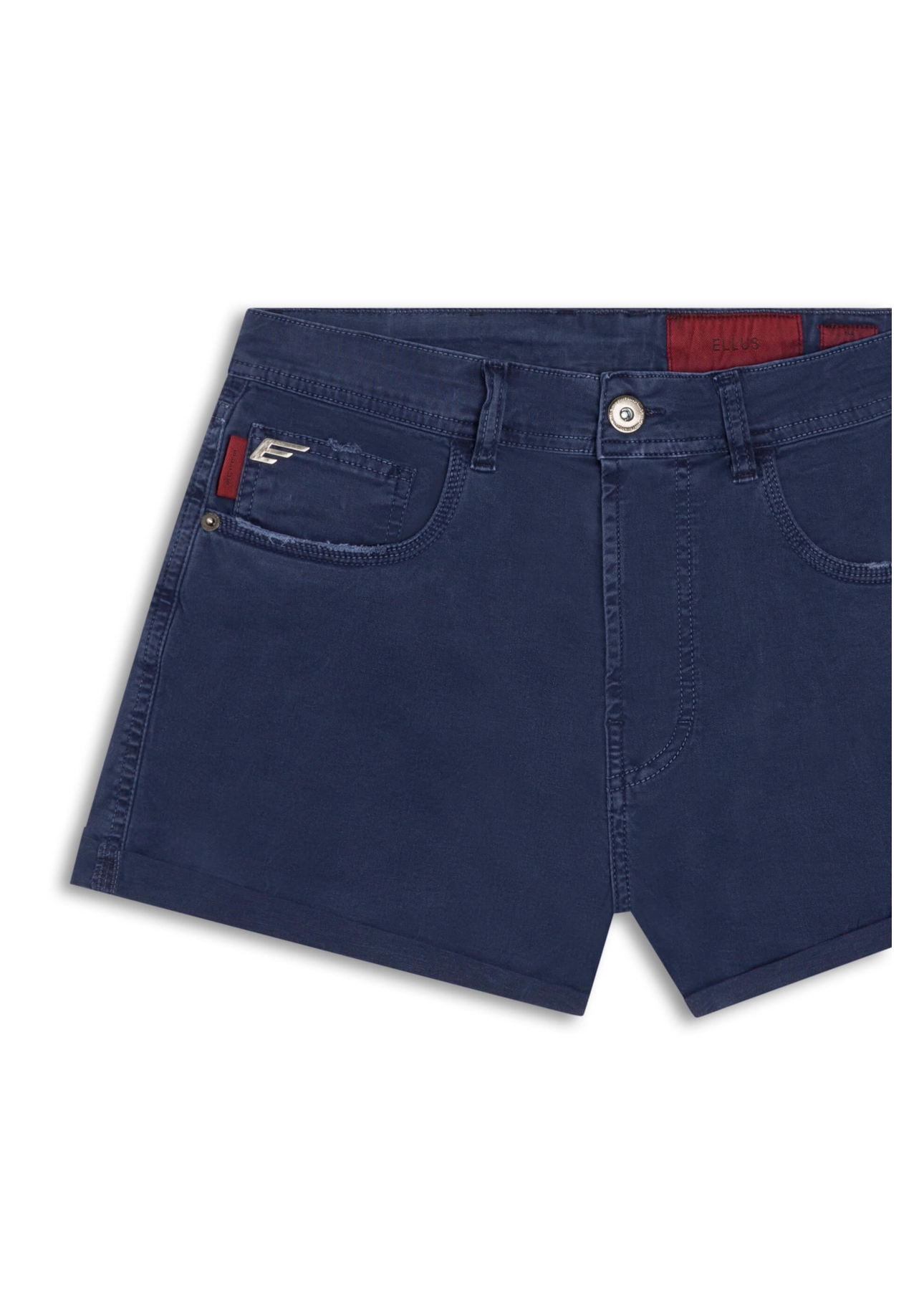 Short Color Power Boyish Marble Wash Dark Navy