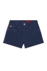 Short Color Power Boyish Marble Wash Dark Navy