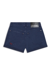 Short Color Power Boyish Marble Wash Dark Navy