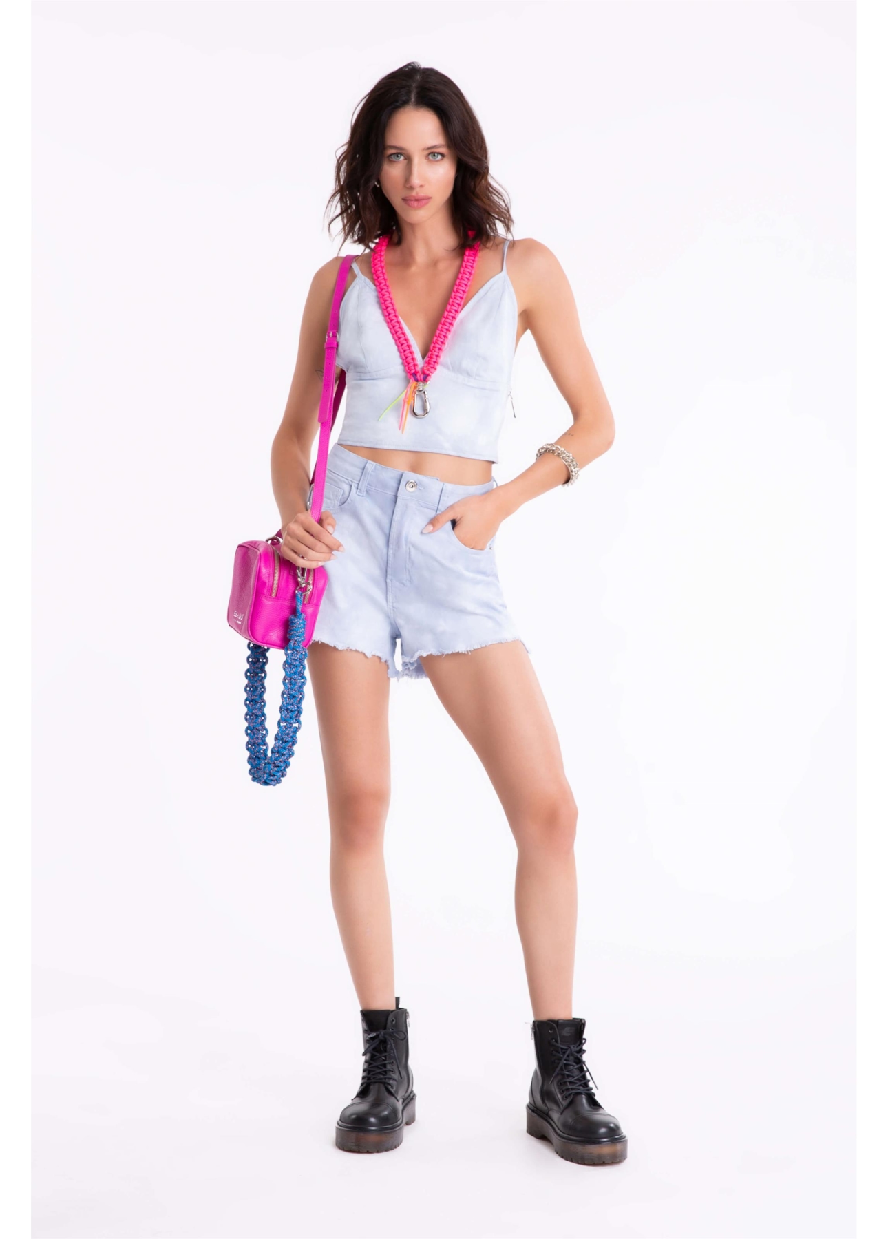 Short Color Power Tie Dye Azul Pervante