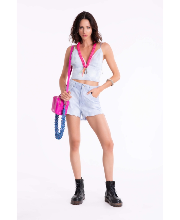 Short Color Power Tie Dye Azul Pervante