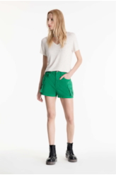 Short Color Twill Power Cargo High Green