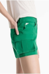 Short Color Twill Power Cargo High Green