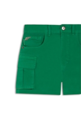 Short Color Twill Power Cargo High Green