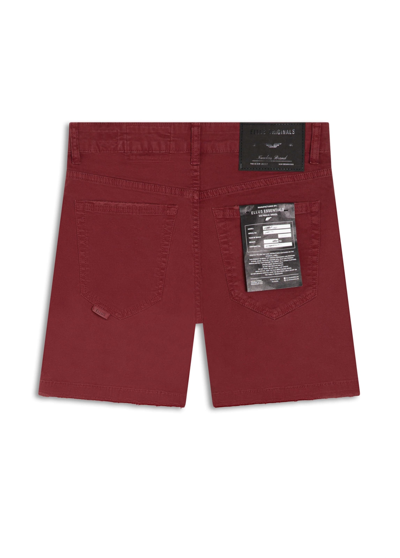 Short Color Twill Power Classic 5 Pckts Bordeaux