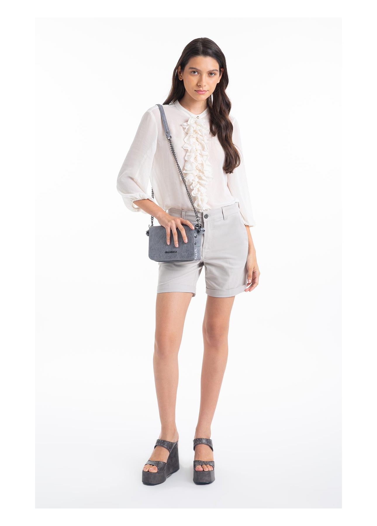 Short Color Twill Silver